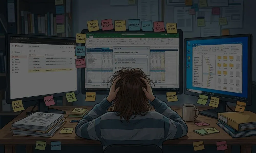 Email, WhatsApp, Excel: quanto ti costa davvero avere i dati sparsi